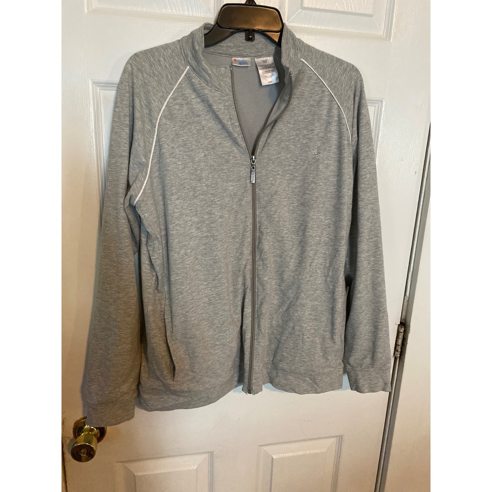 Bold Spirit Mens XL‎ Gray Full Zip Mesh Lined Active Track Jacket Raglan Sleeve